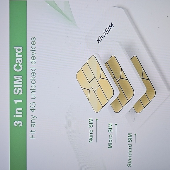 NWT 4GLTE Kiwisim Triple Network Data Sim Card Data Only - Picture 5 of 7